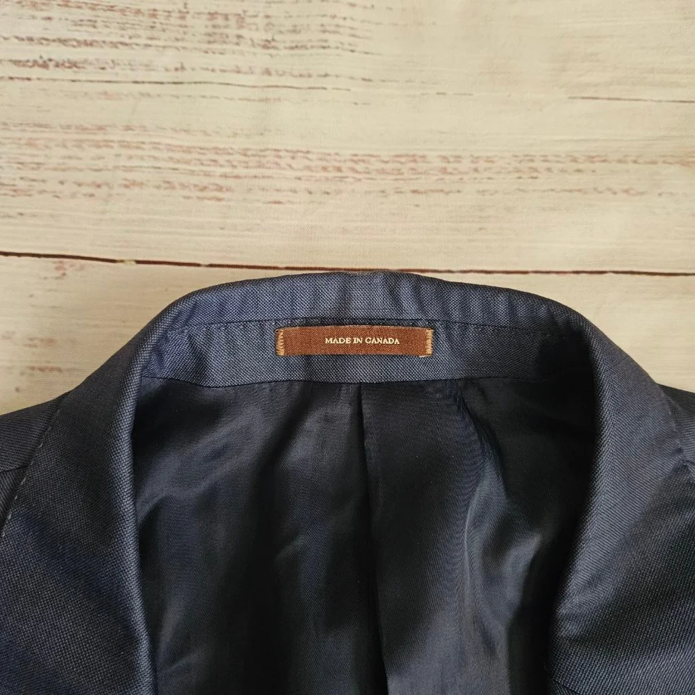 Peter Millar Blue Pure Virgin Wool Two Button Blazer Jacket Mens 44R